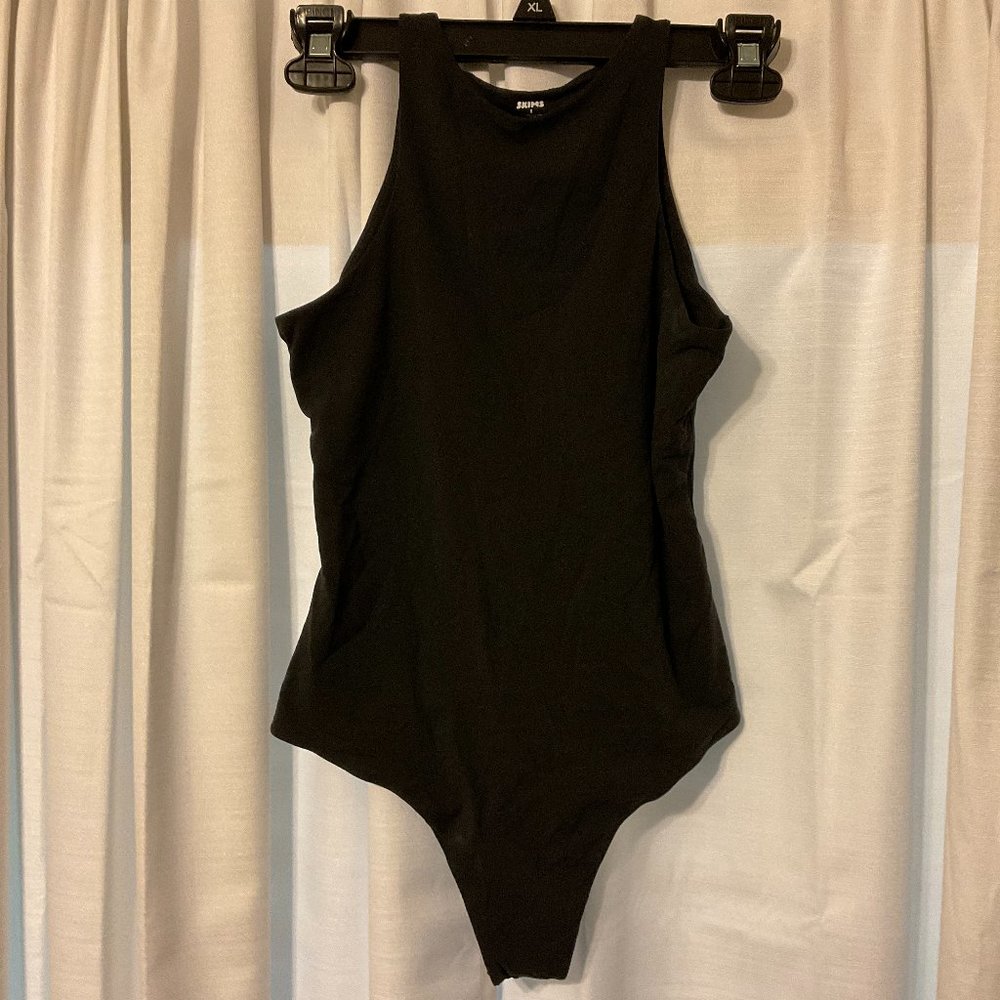 Skims Bodysuit S Black Thong Sleeveless